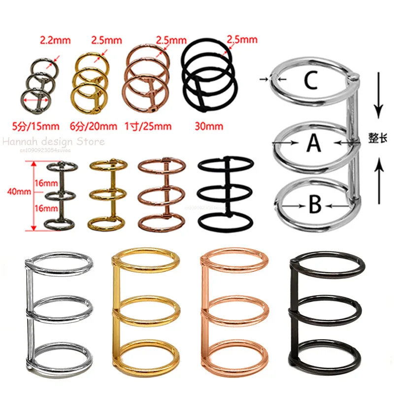 2PCS 3-Hole คลิปโลหะหนังสือแหวนหลวม Binder สําหรับ A5 A6 A7 กระดาษเก็บเครื่องมือ Scrapbooking ศิลปะหัตถกรรม DIY นักเรียน
