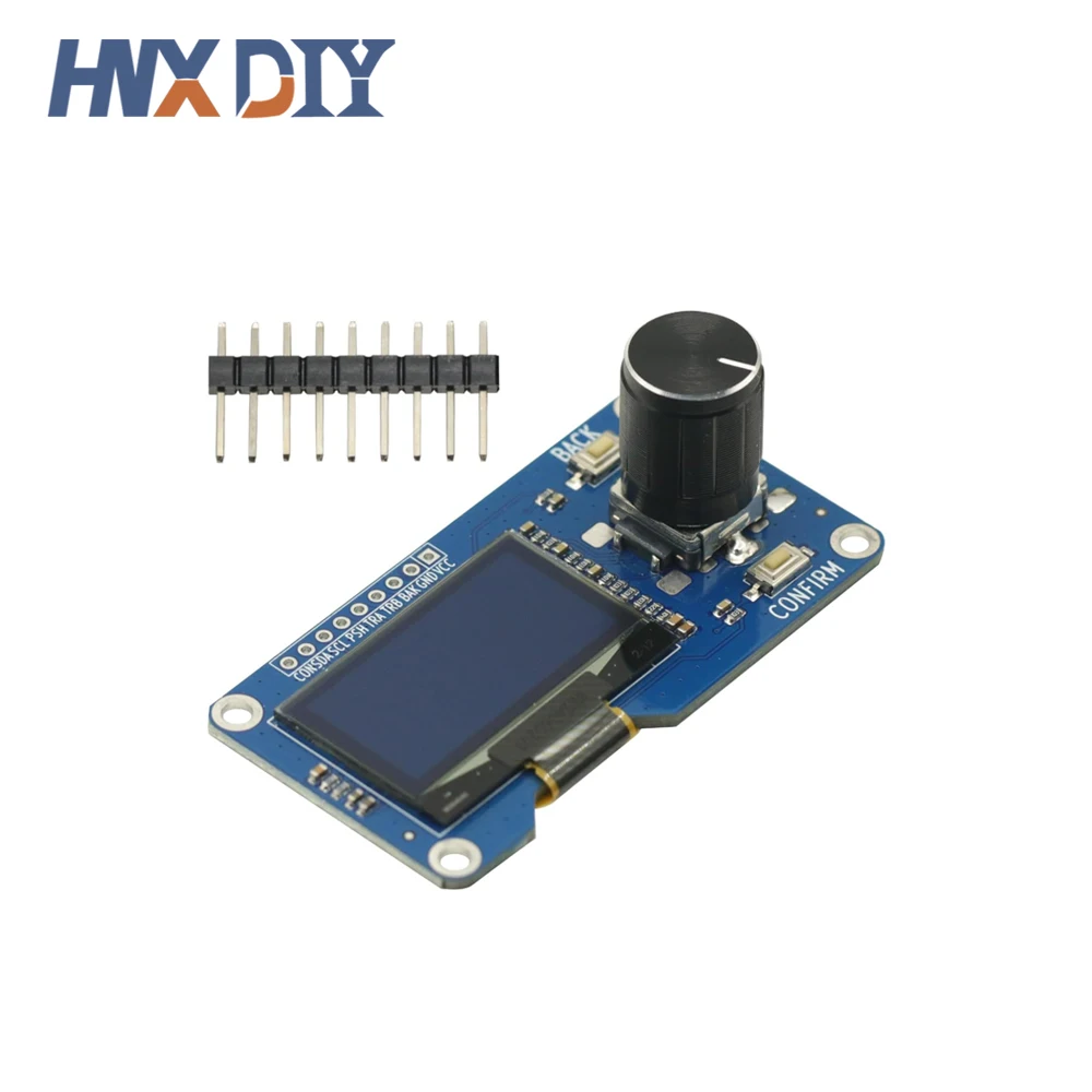 1-10pcs 1.3-inch OLED Display Module White/Blue Button EC11 Rotary Encoder IIC Interface LCD Screen