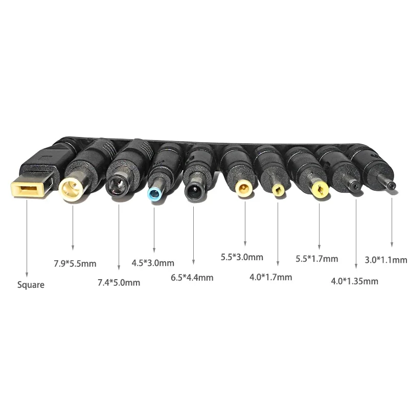 100w tipo c para adaptador universal para notebook conector dc jack usb c cabo de carregamento para laptop carregador de laptop 10 peças conector