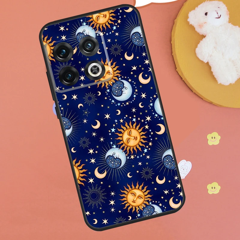 Casing bintang matahari dan bulan untuk OnePlus 12 11 9 10 Pro 9RT 10T 10R 12R OnePlus Nord CE 4 CE 2 3 Lite N10 N20 penutup