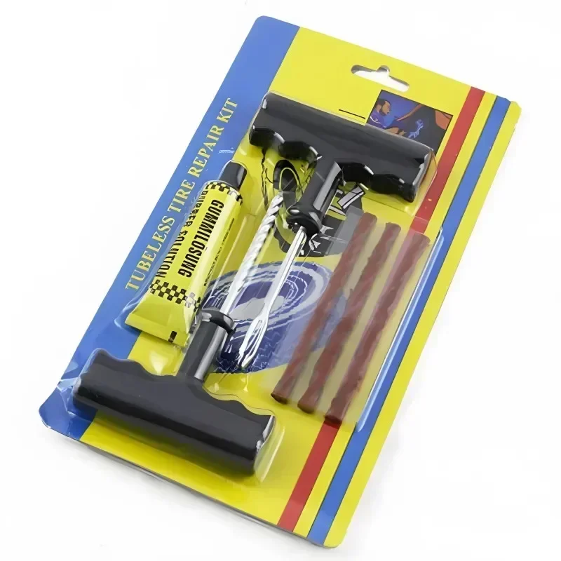 Kit de reparación de neumáticos de coche, bicicletas, camiones, motocicletas, juego de herramientas, pinchazo de neumáticos, prepucio, pegamento, accesorios de herramientas de garaje
