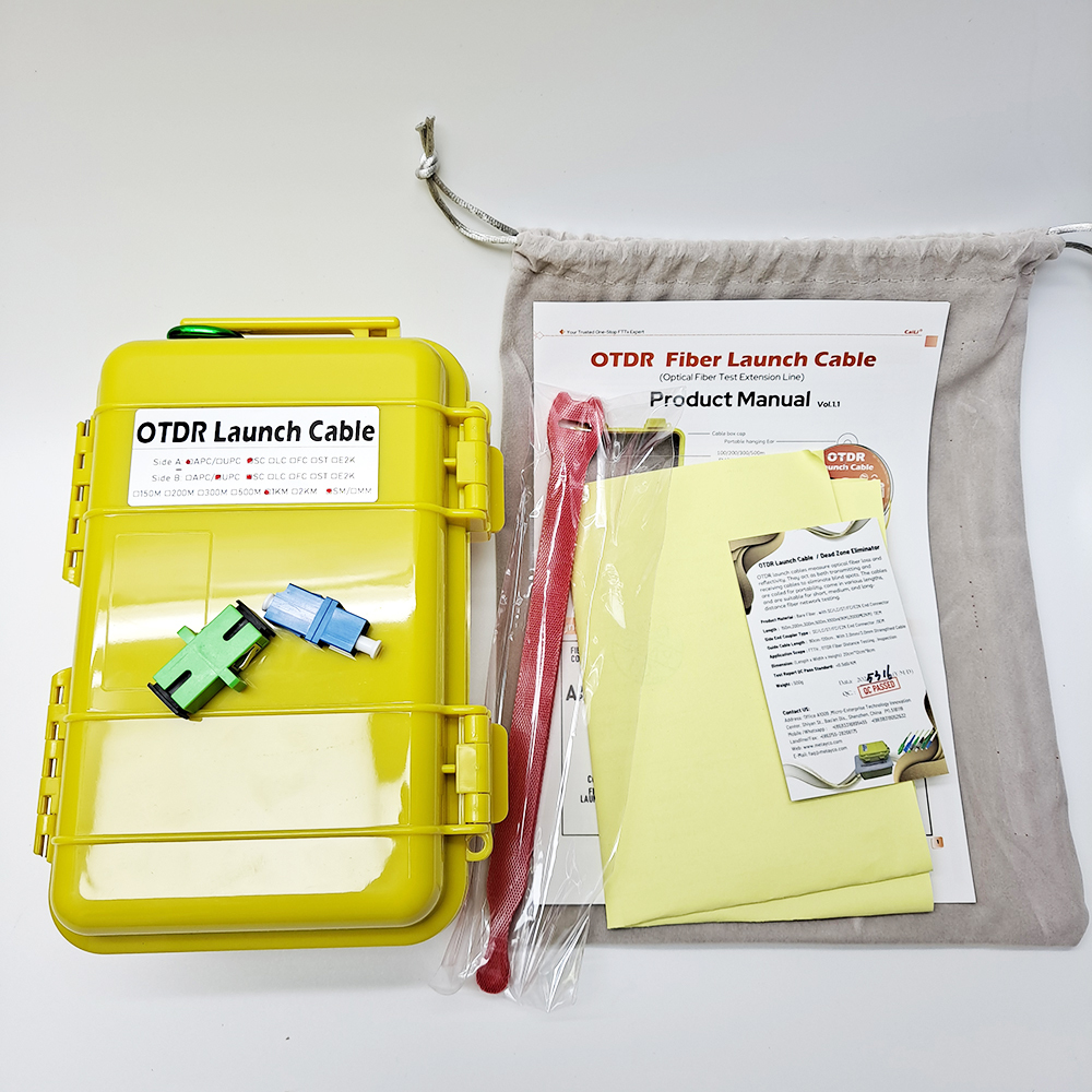 500m-2KM Fiber Optical Launch Cable Box OTDR Blind Zone Eliminator Box SC/APC-SC/APC SC/UPC-SC/APC SM 1310/1550nm Faserringe