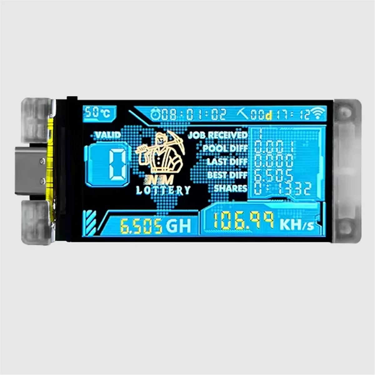 Bitco nerd Miner BTC CRYPTO solotery/s HelTec Vision 117KH Master การใช้ T190การเชื่อมต่อ WIFI