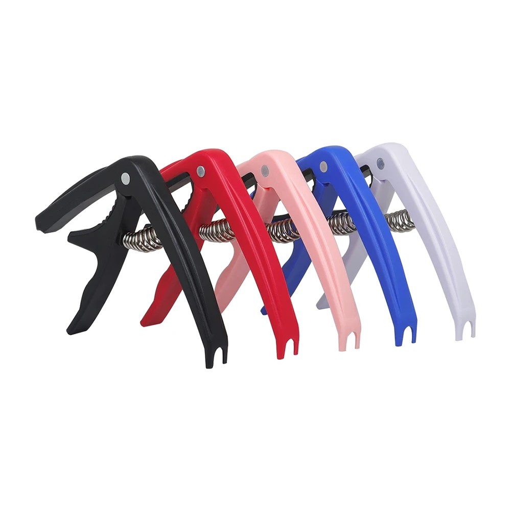 Universal Capo กีตาร์อุปกรณ์เปลี่ยนอย่างรวดเร็ว Clamp Key กีตาร์คลาสสิกอะคูสติก Capo ปรับแต่ง Ukulele Clamp สำหรับชิ้นส่วนกีตาร์
