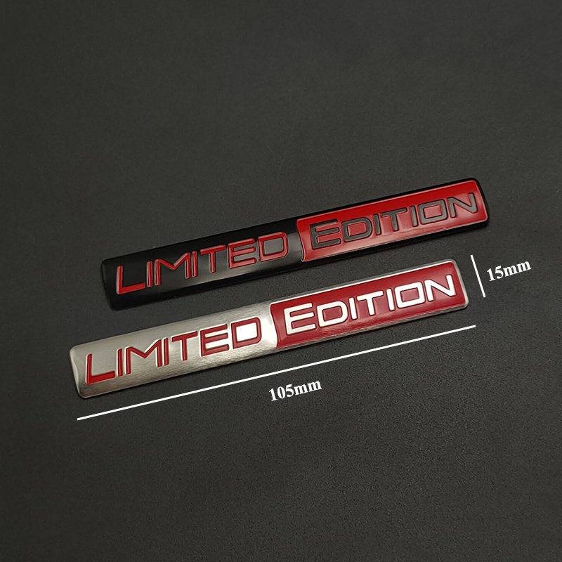 Logotipo de aluminio, emblema de edición limitada, pegatina para maletero de coche, insignia para calcomanías de motocicleta, accesorios de decoración para afinación de coche