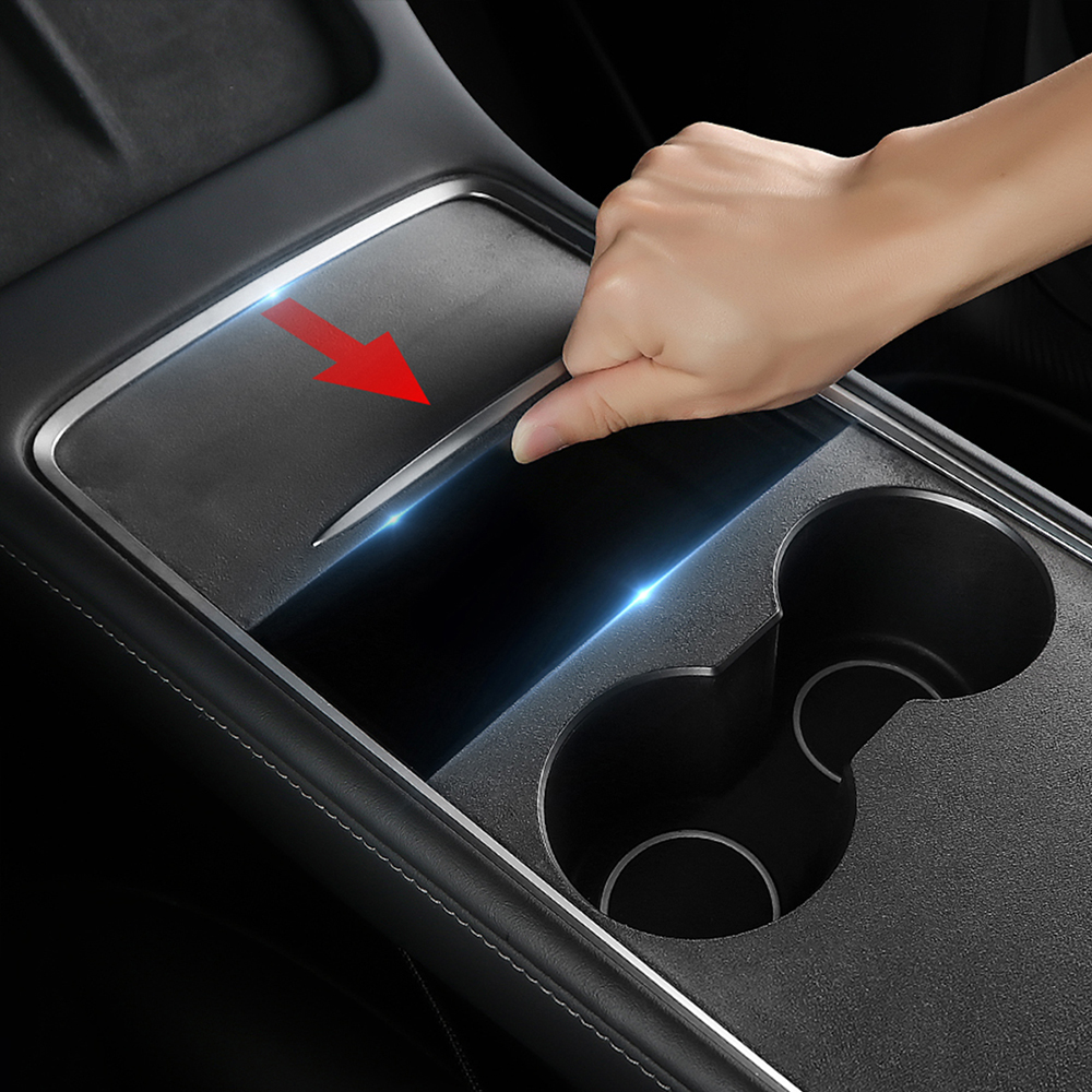For Tesla Model 3 Model Y Centre Console Wrap Organizer Armrest Panel Protector Accessories Suede cars accessories