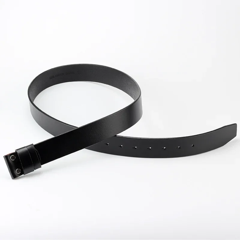 Cinturón de cuero de vaca genuino para hombre sin hebilla accesorios de cinturón DIY 3,8 cm