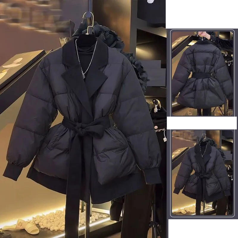 Ropa de invierno para mujer, Parka larga, chaquetas de primavera para mujer, prendas de vestir exteriores nuevas, abrigos cortos, nueva ropa de abrigo con cinturón