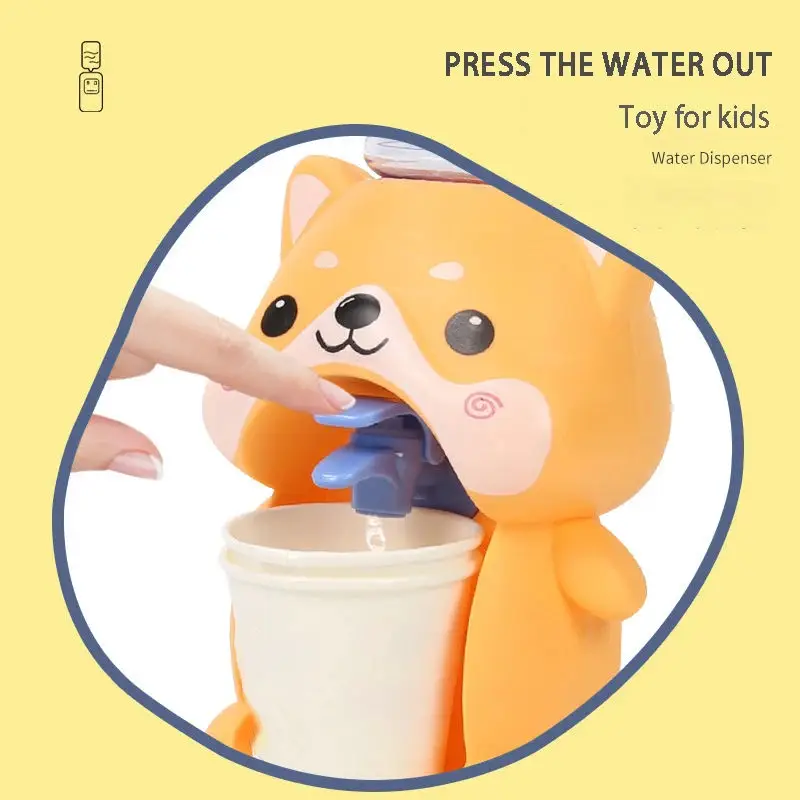 Mini distributore d'acqua doppio per bambini, simpatico acqua, succo, latte, fontana, simulazione, giocattoli da cucina per ragazzi e ragazze, regalo