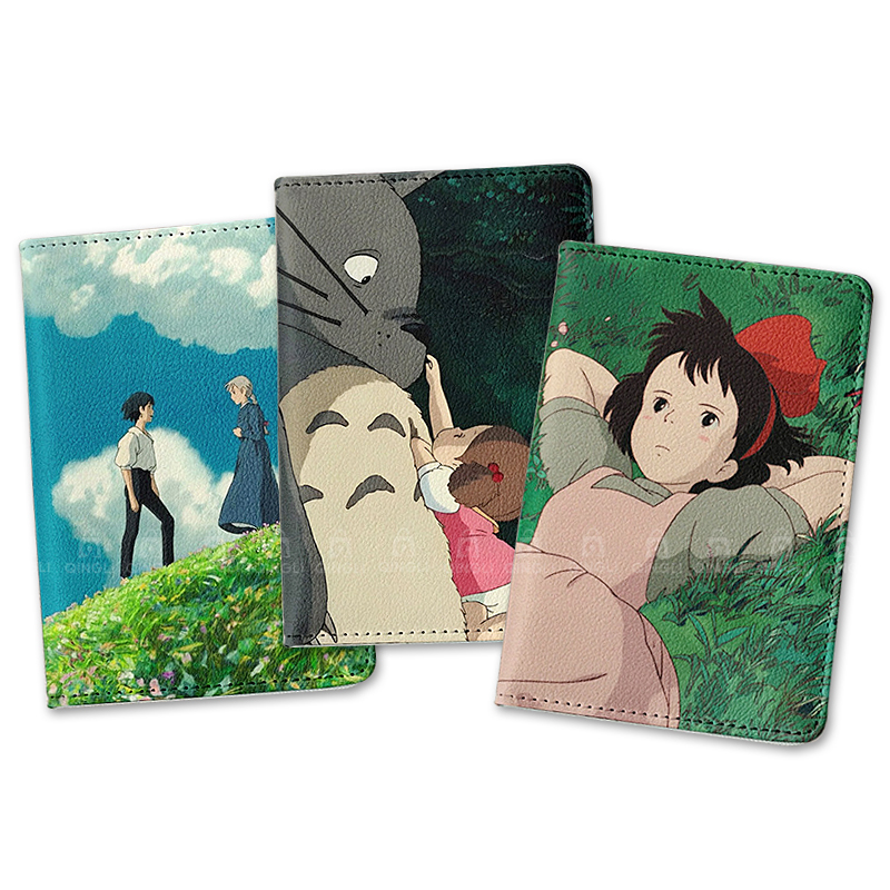 Обложка для паспорта японского аниме, эстетическая пленка, паспортный кошелек, женские предметы первой необходимости для путешествий, банковская карта, билет, держатель для паспорта
