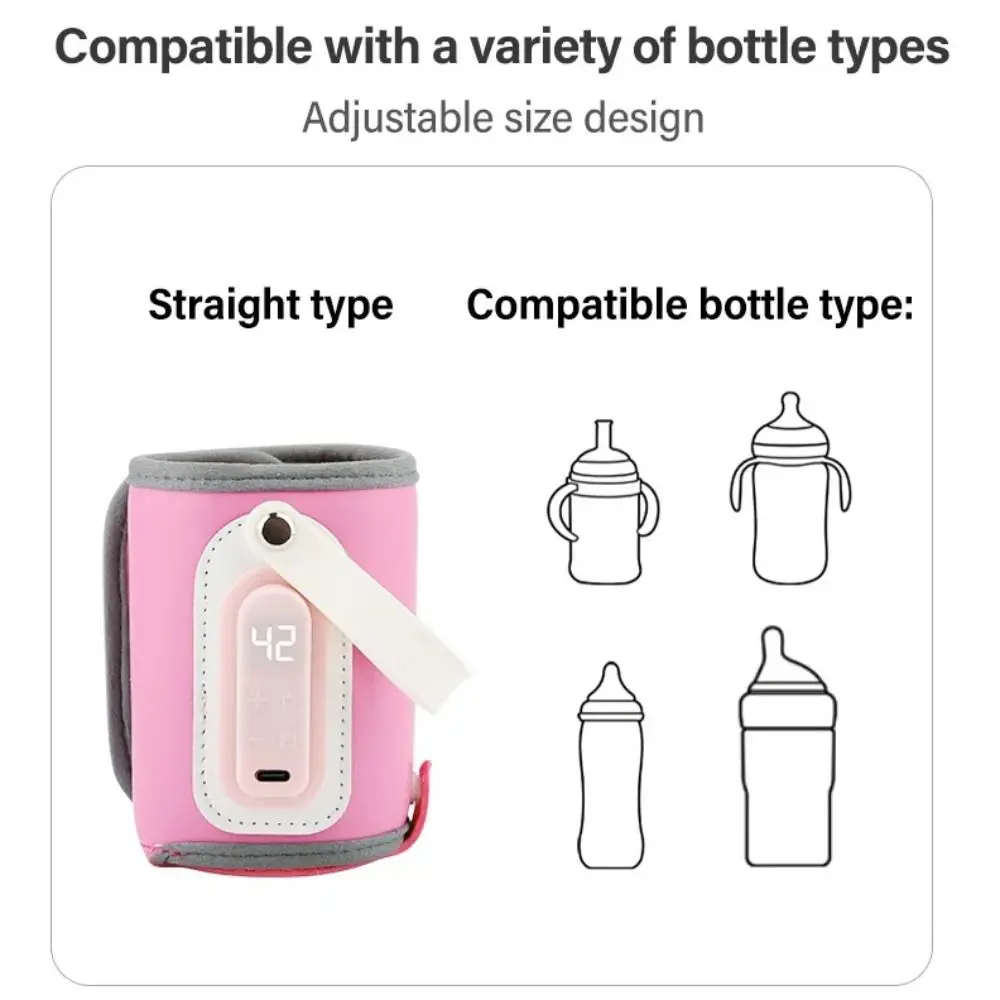 ポータブル哺乳瓶ウォーマー,軽量哺乳瓶,保温,長寿命バッテリー,USBヒーター