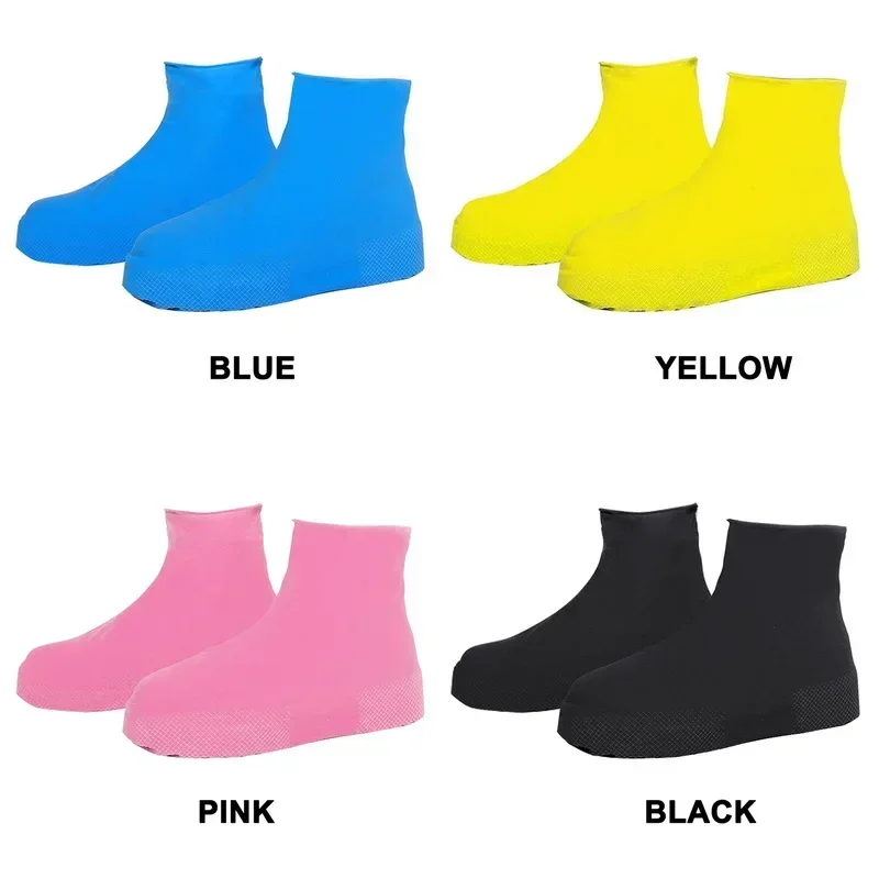 Cubiertas impermeables para zapatos, Botas de lluvia antideslizantes de silicona, Protector de zapatillas Unisex para exteriores, día lluvioso, cubierta reutilizable para zapatos contra la lluvia