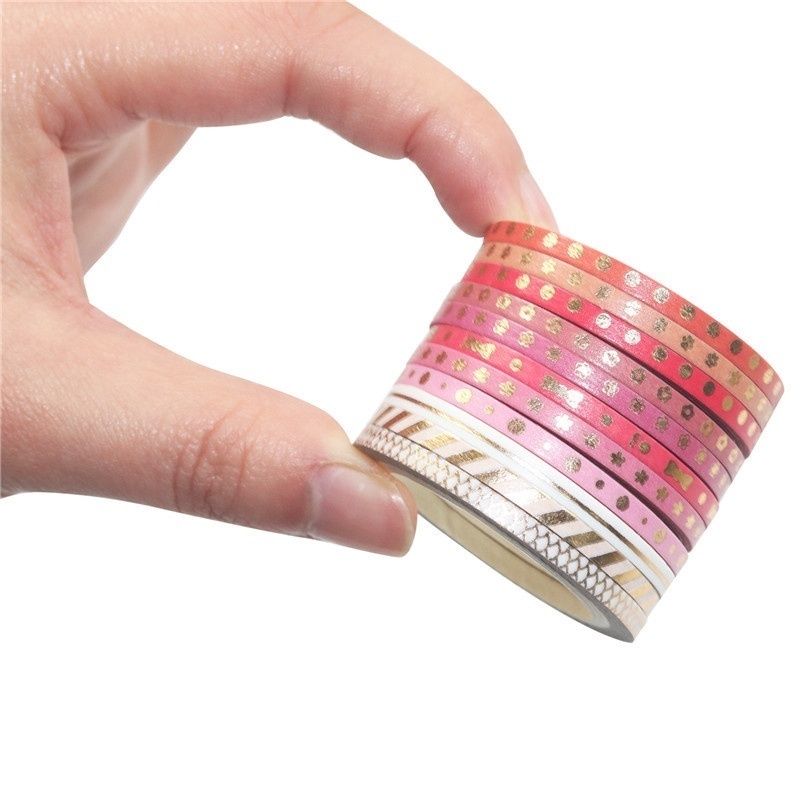24 ม้วน Glitter รูปแบบ Washi เทปกาวสติกเกอร์มือไดอารี่สติกเกอร์ Masking เทปตกแต่งคริสต์มาส DIY หัตถกรรม
