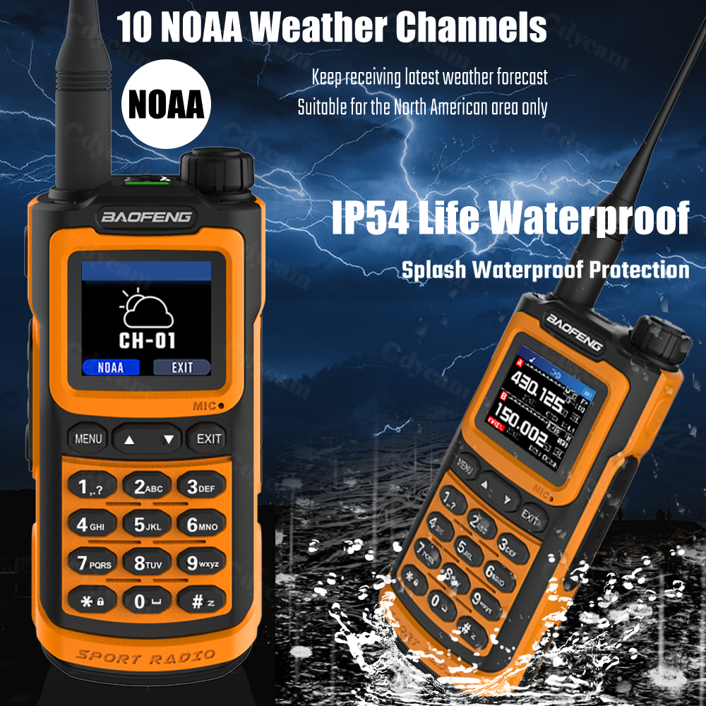 Baofeng UV portátil Walkie Talkie, longo alcance, rádio FM, cronômetro, USB-C carregador, Presunto de caça, rádios de 2 vias, 10W, 1000 canais, G30 Pro