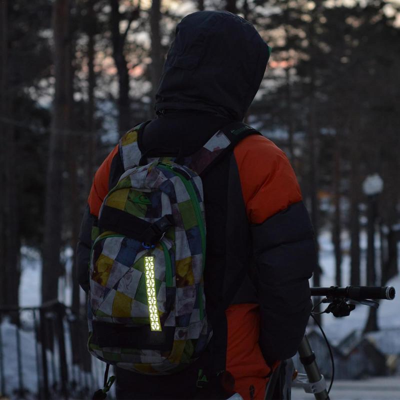 Ciondolo riflettente notturno Portachiavi da ciclismo Pendenti riflettenti 6 pezzi Ciondolo riflettente Etichette riflettenti Portachiavi in nylon di sicurezza per bambini