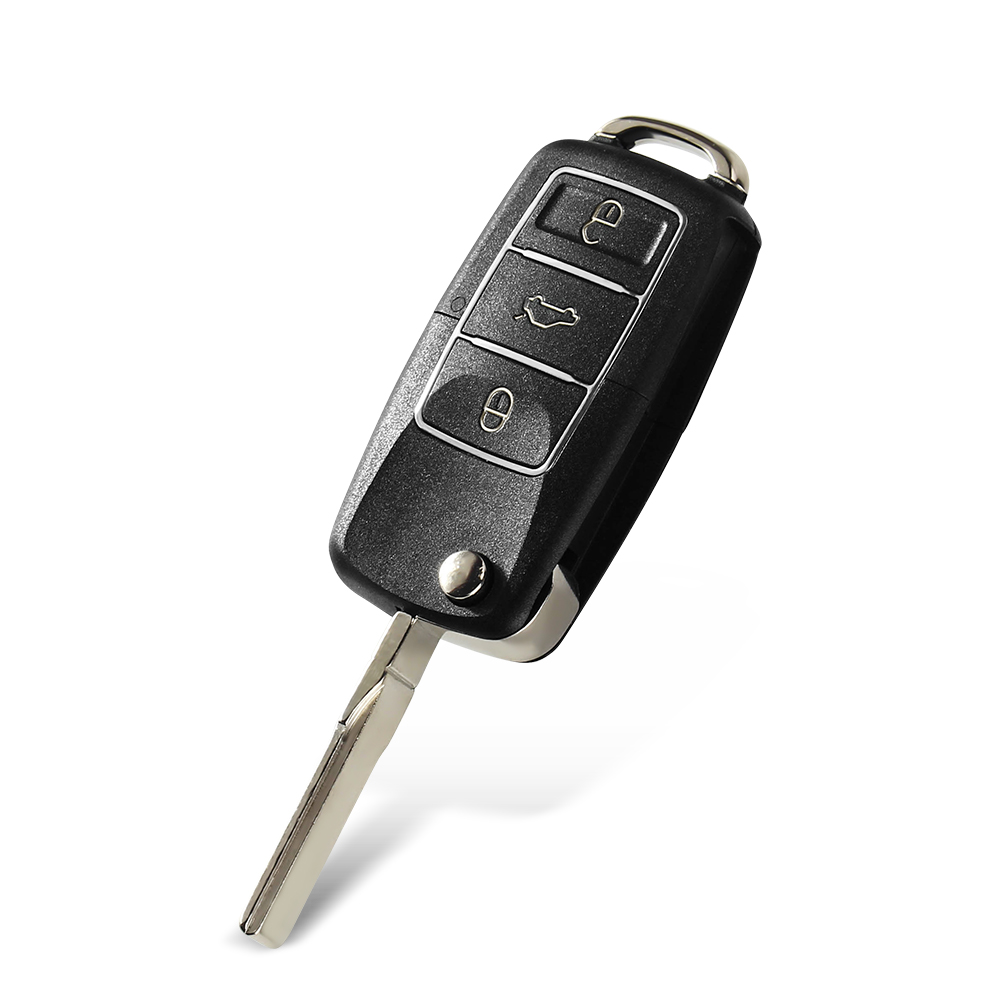 KEYYOU Free Shipping For Volkswagen Vw Jetta Golf Passat B5 B6 Beetle Polo Bora Caddy MK5 Skoda 3Button Remote Flip Car Key