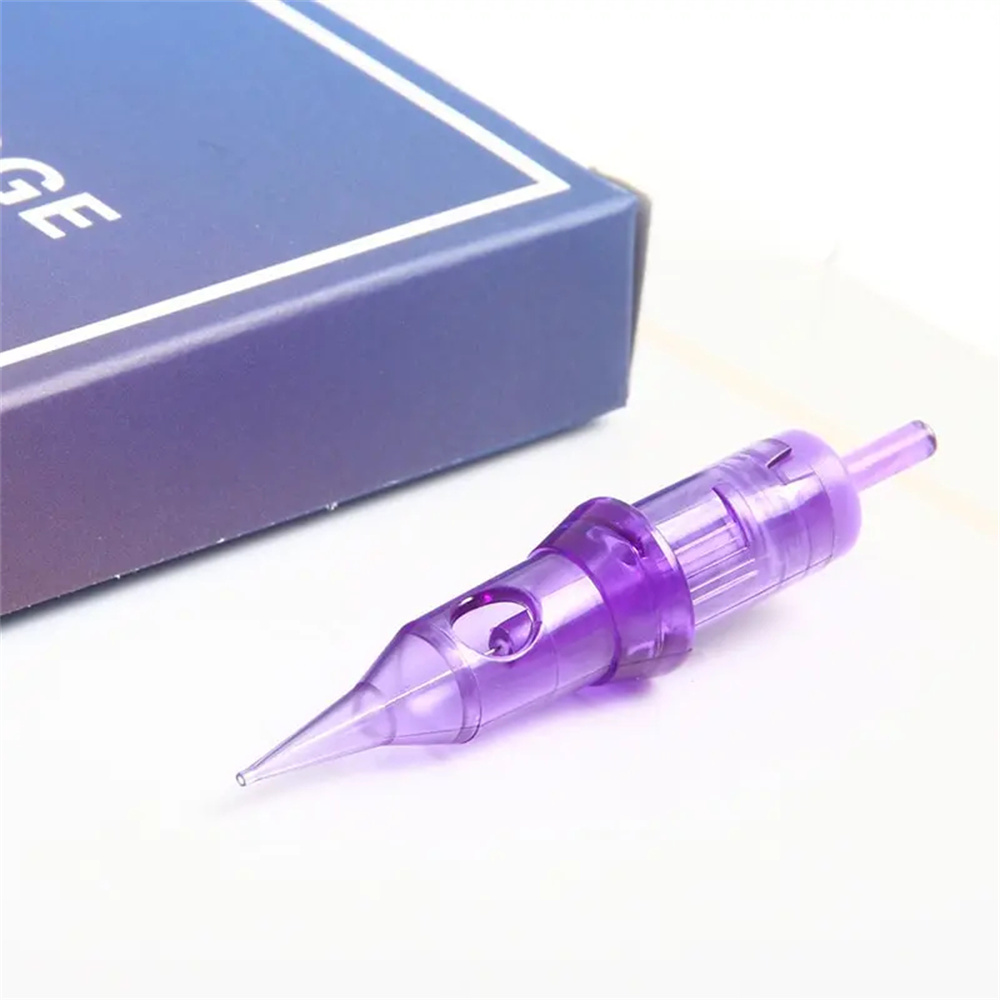Agulhas para cartucho de tatuagem, forro redondo rl, descartável, esterilizado, segurança, profissional para caneta de tatuagem, com 10 peças