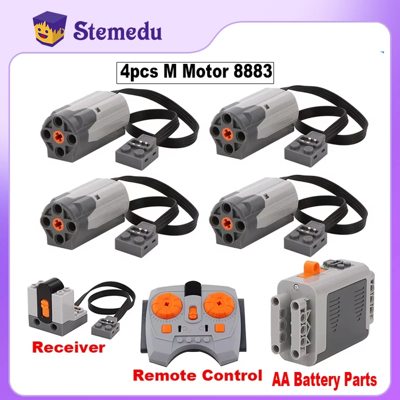 MOC Technical Power Functions M Motor Function High Speed PF Sets Brick Toys DIY Motor for legoeds 8883 88003 8882 88004 DIY Toy