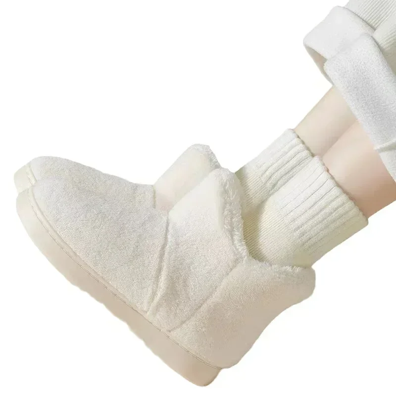 Calcetines de lana para mujer, medias cálidas de Color Markron, felpa gruesa, peluda, suaves, posparto, para dormir en el suelo, otoño e invierno, 3 pares