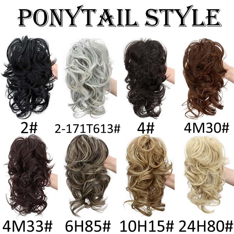 WIGSIN Synthetisch Elegant Veelzijdig Krullend Paardenstaart Klauw Clip In Haarverlenging Verstelbaar Geschikt Gemakkelijk te dragen Voor elke gelegenheid