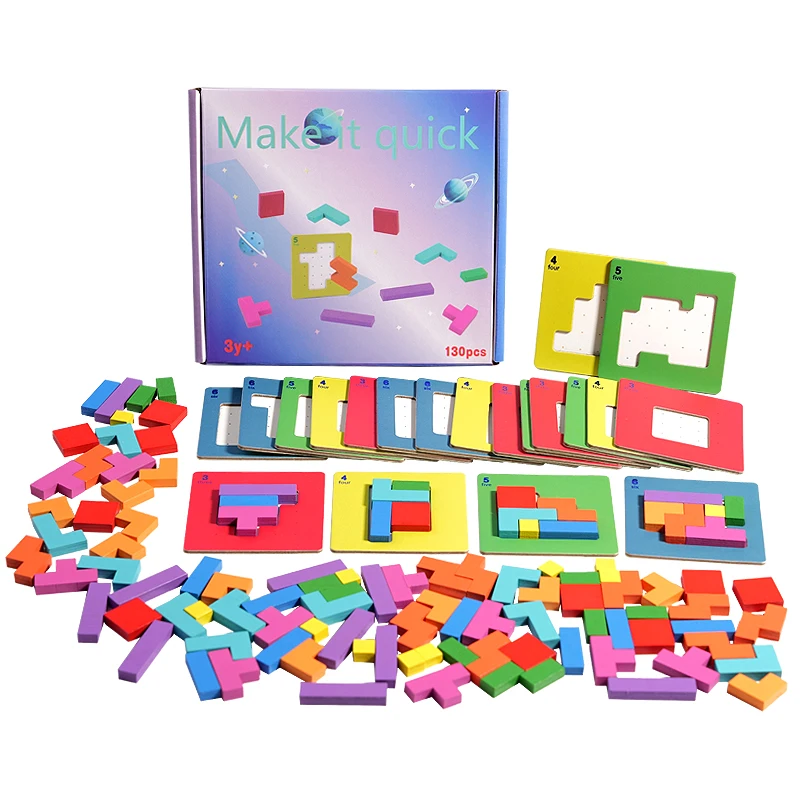 3D สองคน Interactive Desktop เกมปริศนา Tangram ของเล่นคณิตศาสตร์ Building Blocks BOARD สีรูปร่างเกมสําหรับของขวัญเด็ก