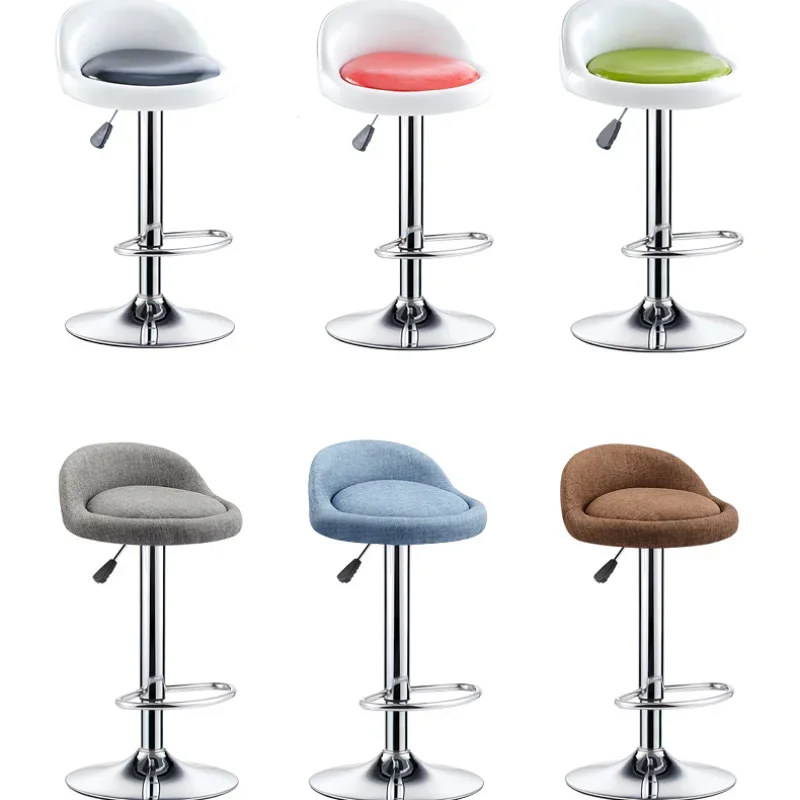 Kitchen Adjustable Bar Chairs - Support Nordic Vintage Designer Bar Stool White Metal Sillas Para Comedor Luxury Furniture