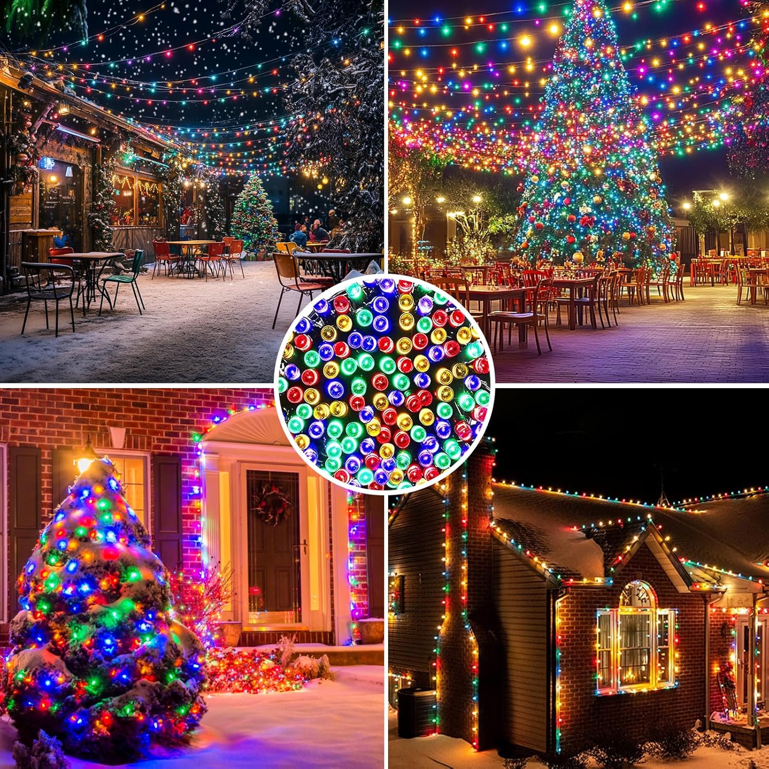 LED ソーラーストリングライト 太陽光発電クリスマス屋外ライト 防水星空クリスマスフェアリーライト フェスティバルパーティーの雰囲気用