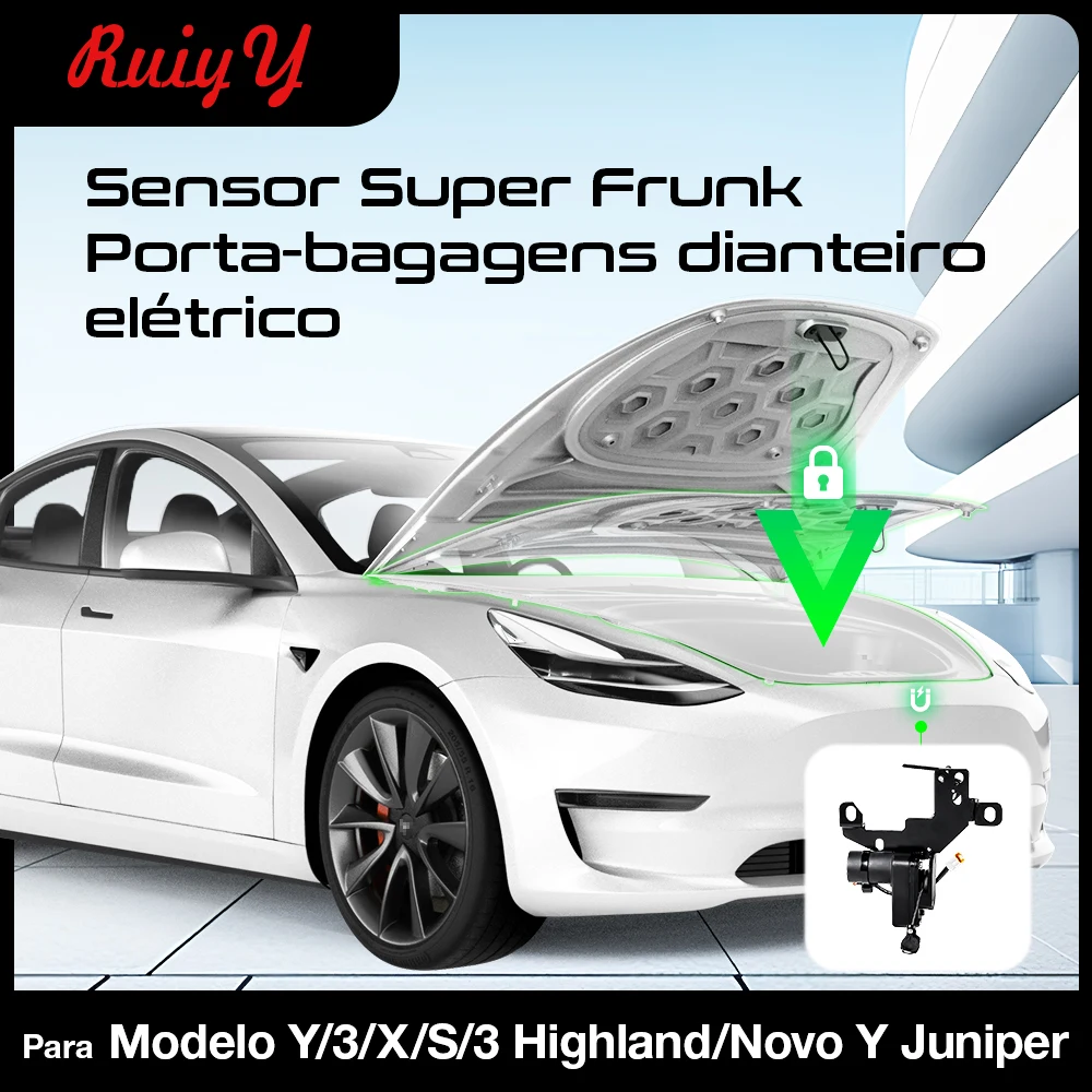 Para tesla modelo 3 y s x highland 2025 sucção elétrica frente tronco mais perto de energia frunk elétrico fechamento macio bloqueio automático