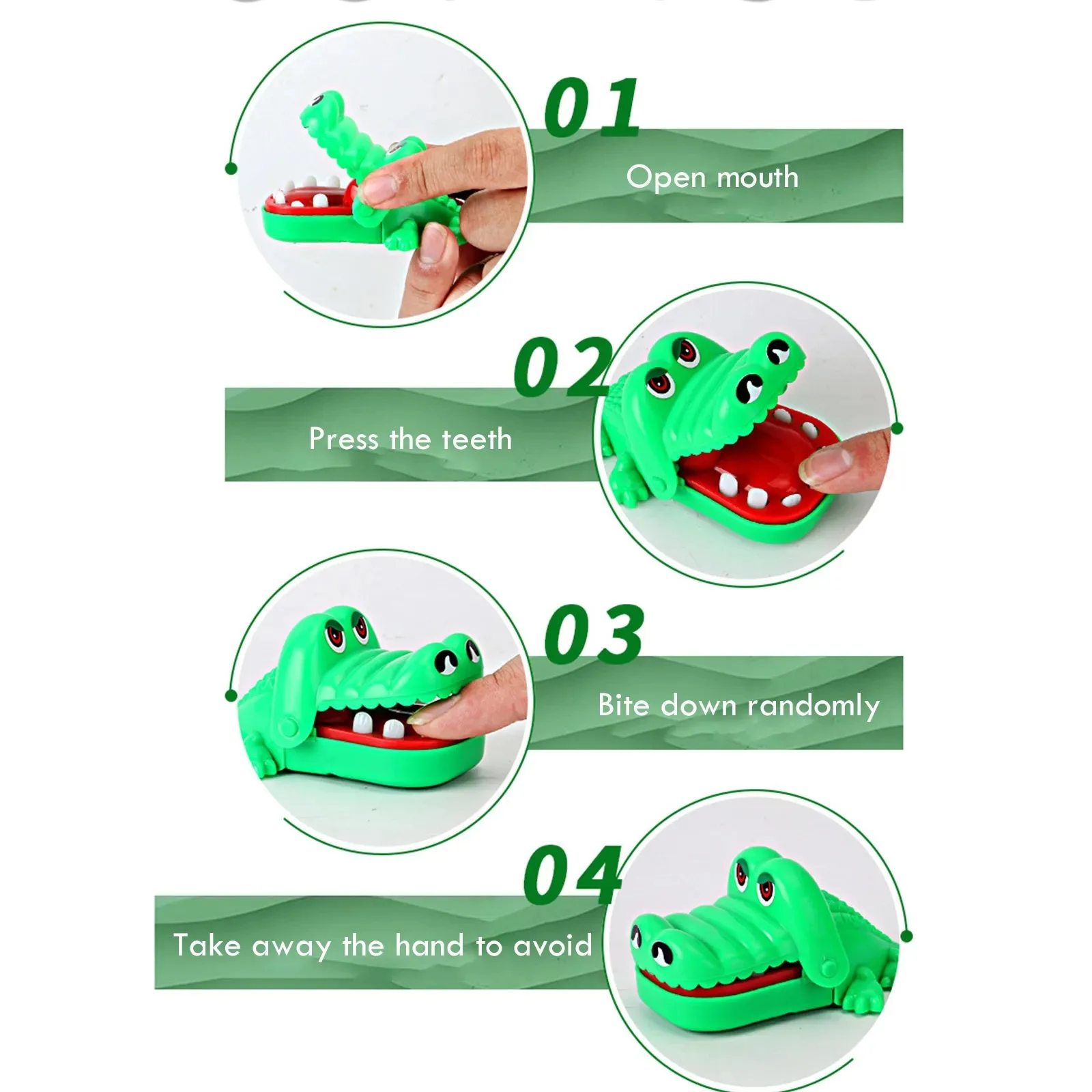 Krokodil Tanden Speelgoed Bijten Vinger Tandarts Games Interactieve Alligator Familie Party Speelgoed Creatieve Niet-giftige Sleutelhanger voor Kinderen