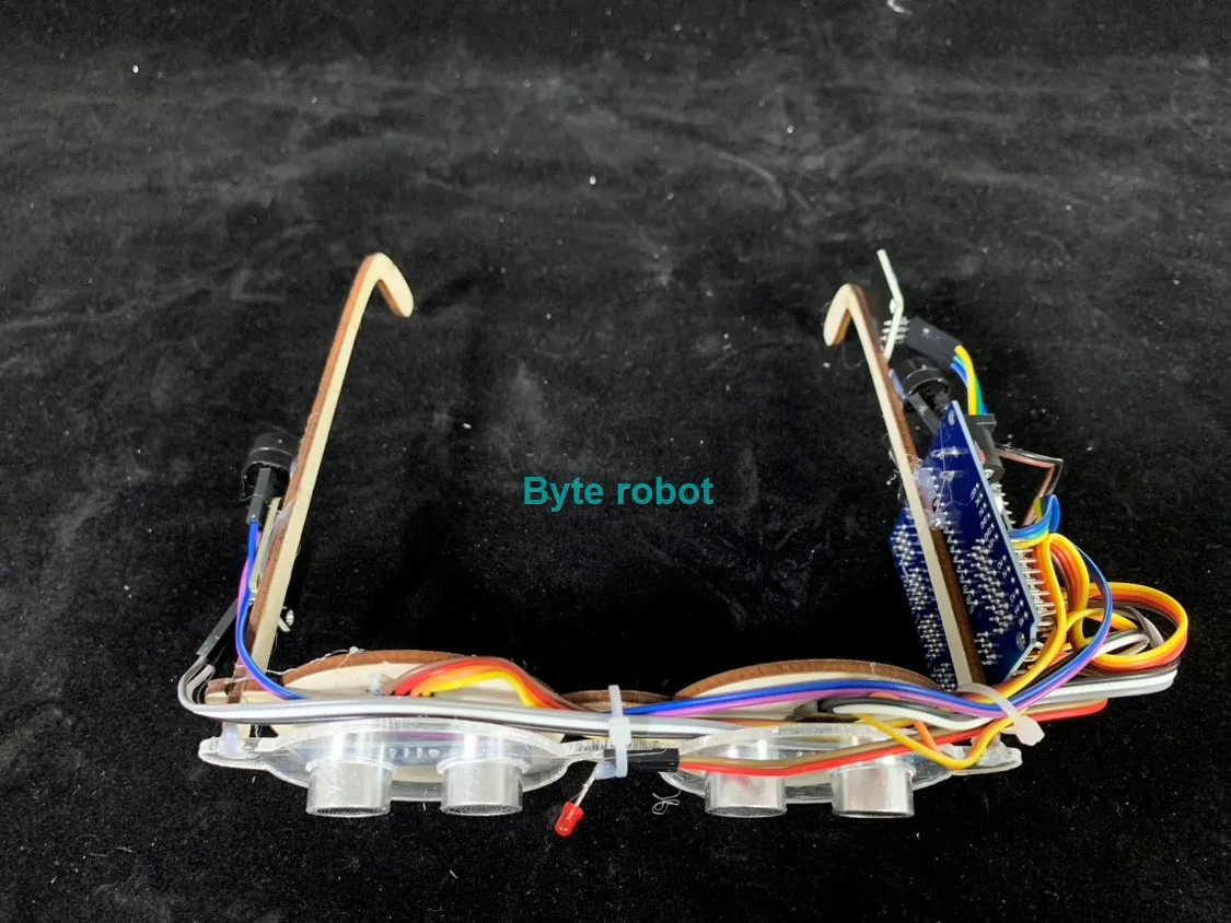 Bionic Blind Glasses Robot Ultrasonic Buzzer Vibrates Detect Obstacles Robot Eye Creative Technology for Arduino Robot DIY Kit