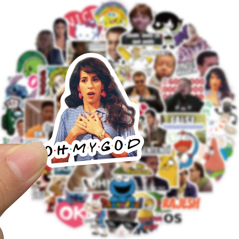 50/100 pçs engraçado meme graffiti adesivos de vinil à prova dwaterproof água para portátil caso telefone notebook garrafa água brinquedo diy decoração adesivo brinquedos