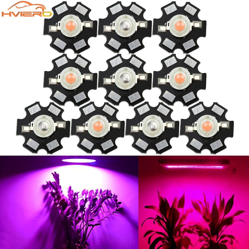 10x 20mm 3v 3w led chip de alta potência luz grânulo branco vermelho azul verde led contas emissor lâmpada led diodos lâmpada com estrela min dissipador calor