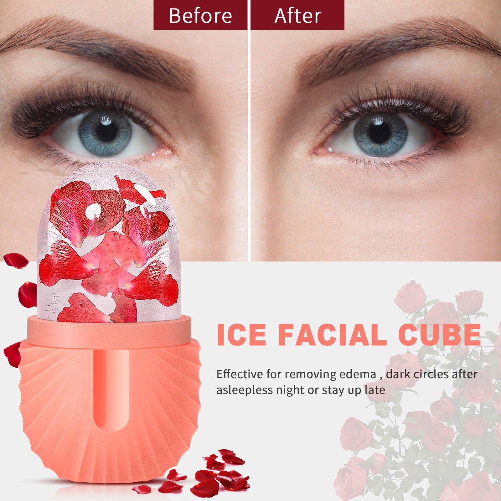 Vassoi per cubetti di ghiaccio in Silicone sollevamento di bellezza massaggiatore per il viso Contouring rullo per gli occhi trattamento facciale riduce lo strumento per la cura della pelle dell'acne