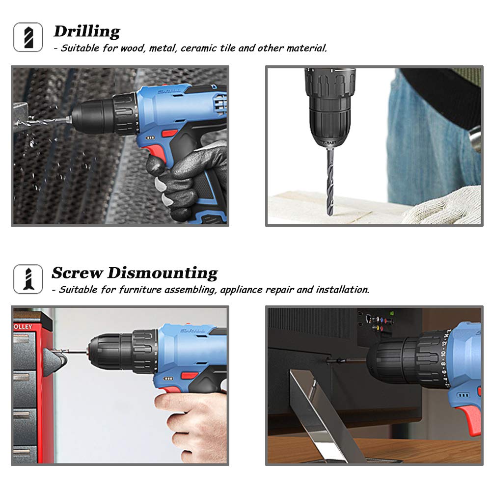 Keyless Drill Chuck 0.8-10mm 3/8-24UNF, Hex Shank/SDS-Plus/Square Quick Grip Adapter, Chuck for Drill Bit Screwdriver Tap&Socket