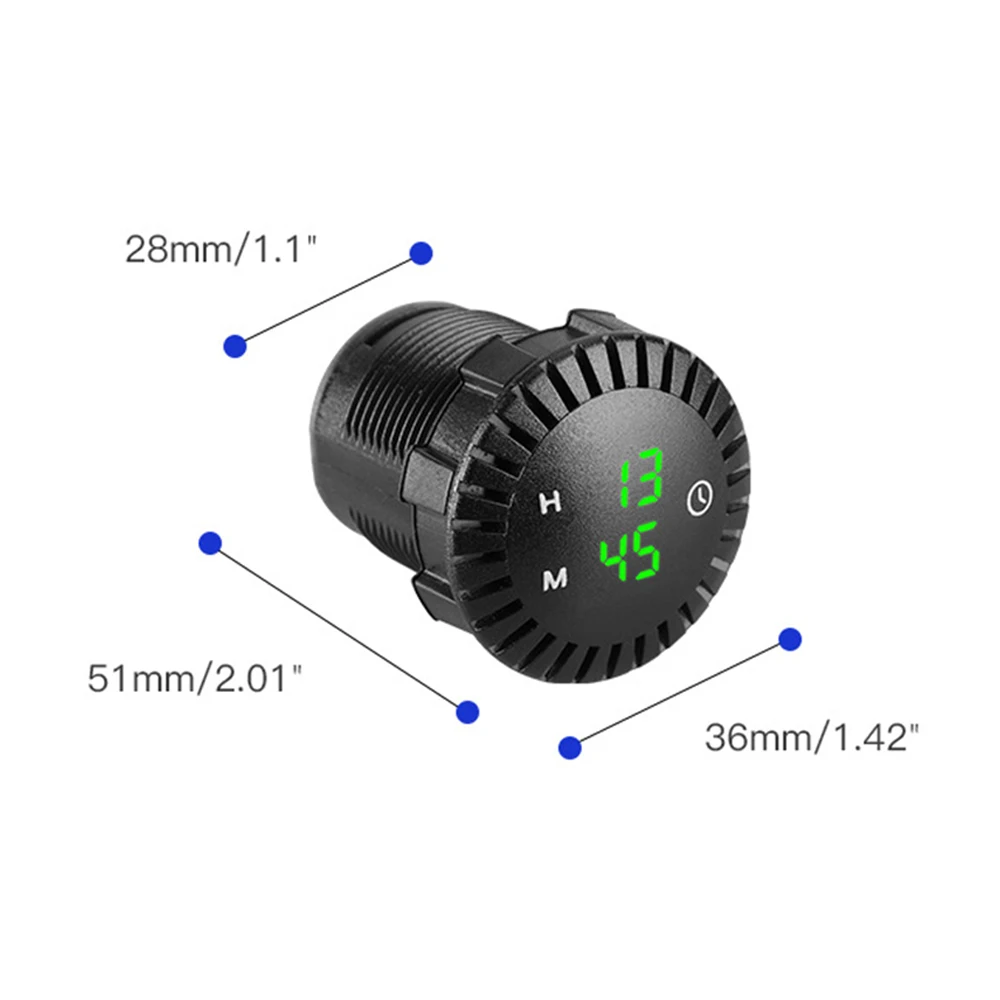 Reloj electrónico con Panel de coche, reloj Digital táctil automotriz de 12V/24V, pantalla LED resistente al agua para coche, barco, motocicleta, envío directo