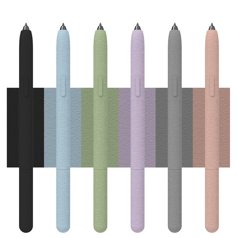Funda de silicona mate para Samsung Galaxy Tab S9 FE Plus S8 Ultra S7 Plus S7 FE S6 Lite + S Pen Stylus funda de lápiz suave