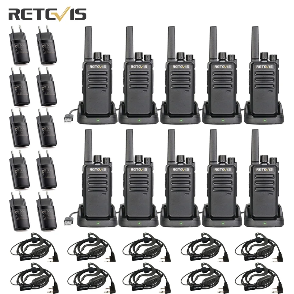 Retevis rt668 walkie talkies 10pcs pmr radio 2-wege-radio walkie-talkies hotel restaurant walk talk kommunikation ausrüstung