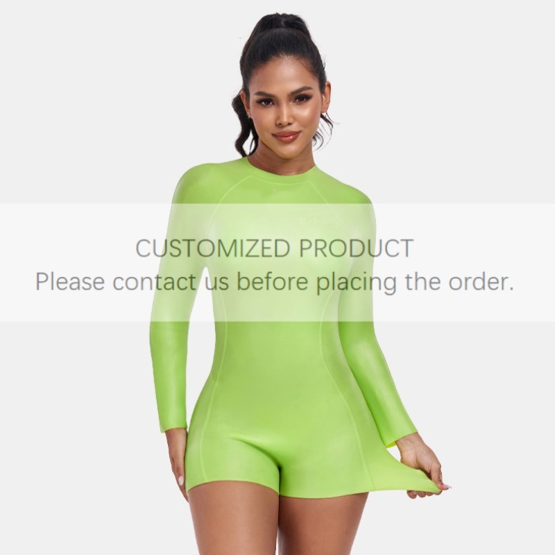 Roupa de mergulho feminina de silicone, roupa de banho de corpo inteiro, secagem rápida, quente, térmica, mergulho, surf, manga longa