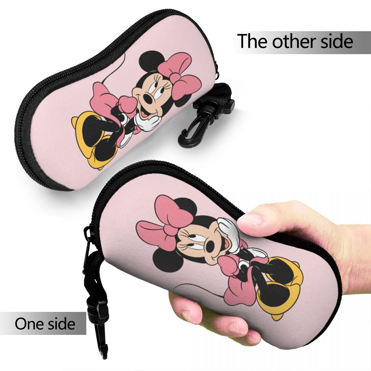 น่ารักการ์ตูนแว่นตา Minnie Mouse Mickey Merch อุปกรณ์เสริมแว่นตากล่องเก็บแว่นตากันแดดป้องกันความดันกล่อง