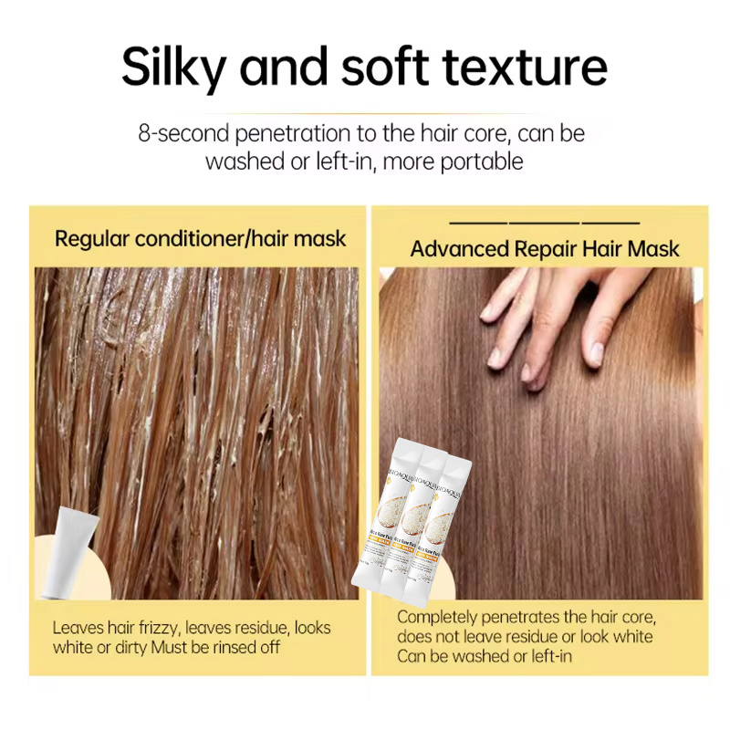 Mascarilla mágica profesional para el cabello, reparación Natural, previene la sequedad, puntas abiertas, reparación de daños, enredos de Frizz, cuidado suave y liso en 5 segundos