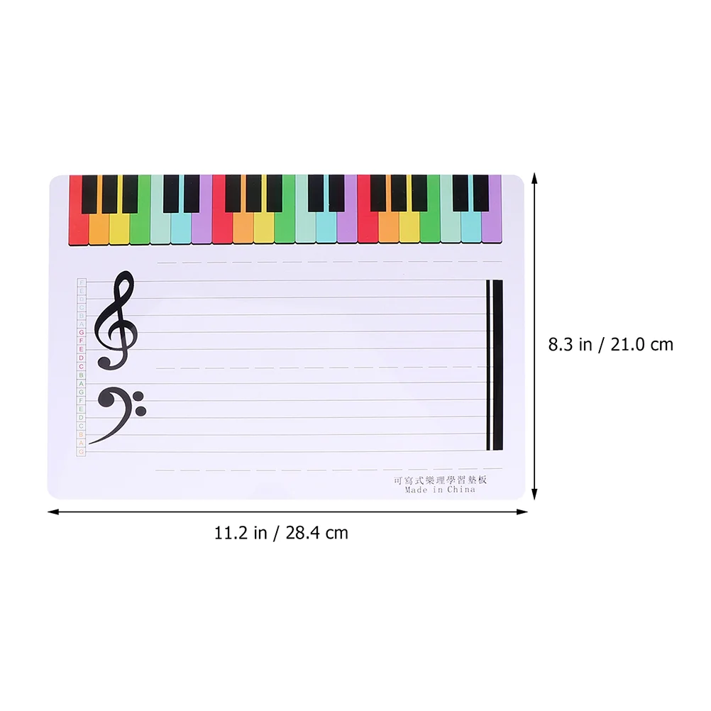 Erasable White Boards Exercise Music Teaching Tool Piano Musical Note Whiteboard Student