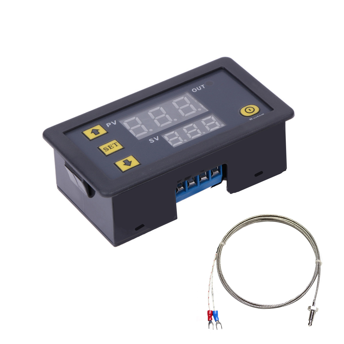 5V 12V 24V 220V -60~500 ℃   Termómetro Termostato Sensor de temperatura Control Tipo K Rosca de control de termopar Sonda de tornillo M6