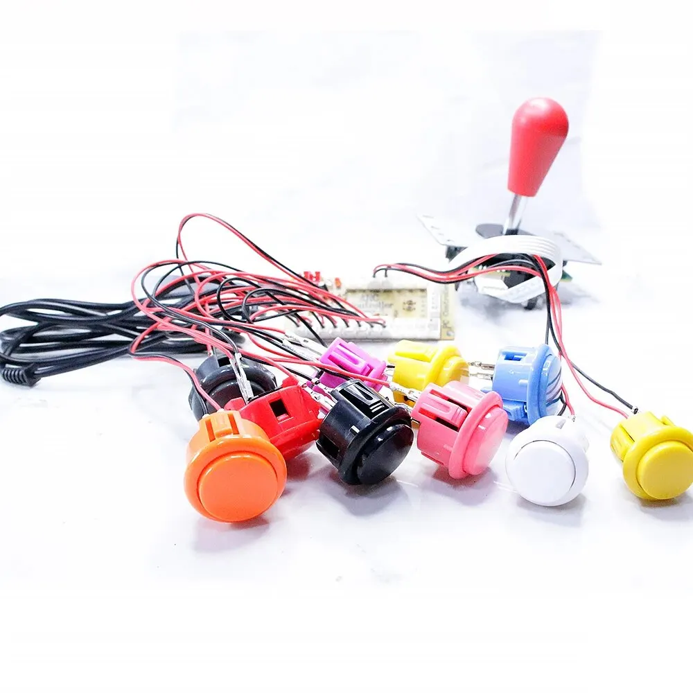 Kopie SANWA Spiel Maschine Arcade Konsole DIY Kit 8-wege Joystick Push Tasten Für PC Raspberry Pi Null Verzögerung USB Board Controller