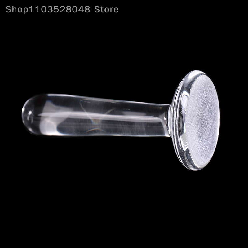 Transparent Small Flat-Base Grinding Rod Herbal Pestle for Minerals/Pigments/Crystals Lab & DIY Tool Kit