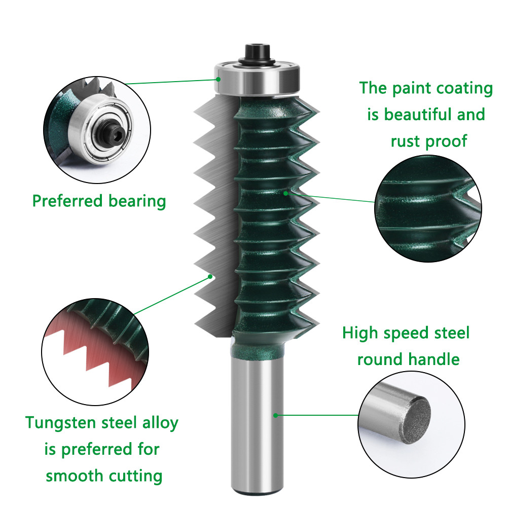LAVIE 1Pc 12Mm Vỏ Ngón Tay Khớp Keo Dao Phay Lớn Lên Bảng V Chung Router Bit Cho Gỗ Tenon khung Gỗ Nón Tenoning Bit