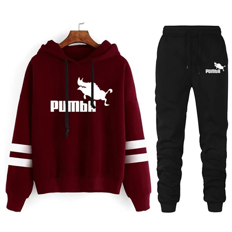Conjunto de dos piezas para mujer, traje deportivo a rayas, Sudadera con capucha holgada y cómoda, chándal informal para correr diario a juego 2024