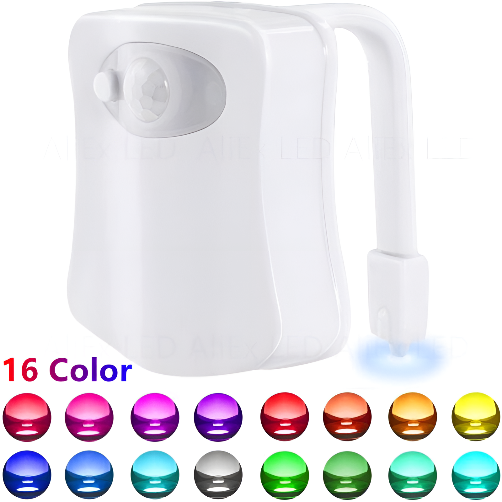 16 farben Smart PIR Motion Sensor Wc Sitz Nachtlicht Wasserdichte Hintergrundbeleuchtung Für Wc Schüssel LED Luminaria Lampe WC Wc licht