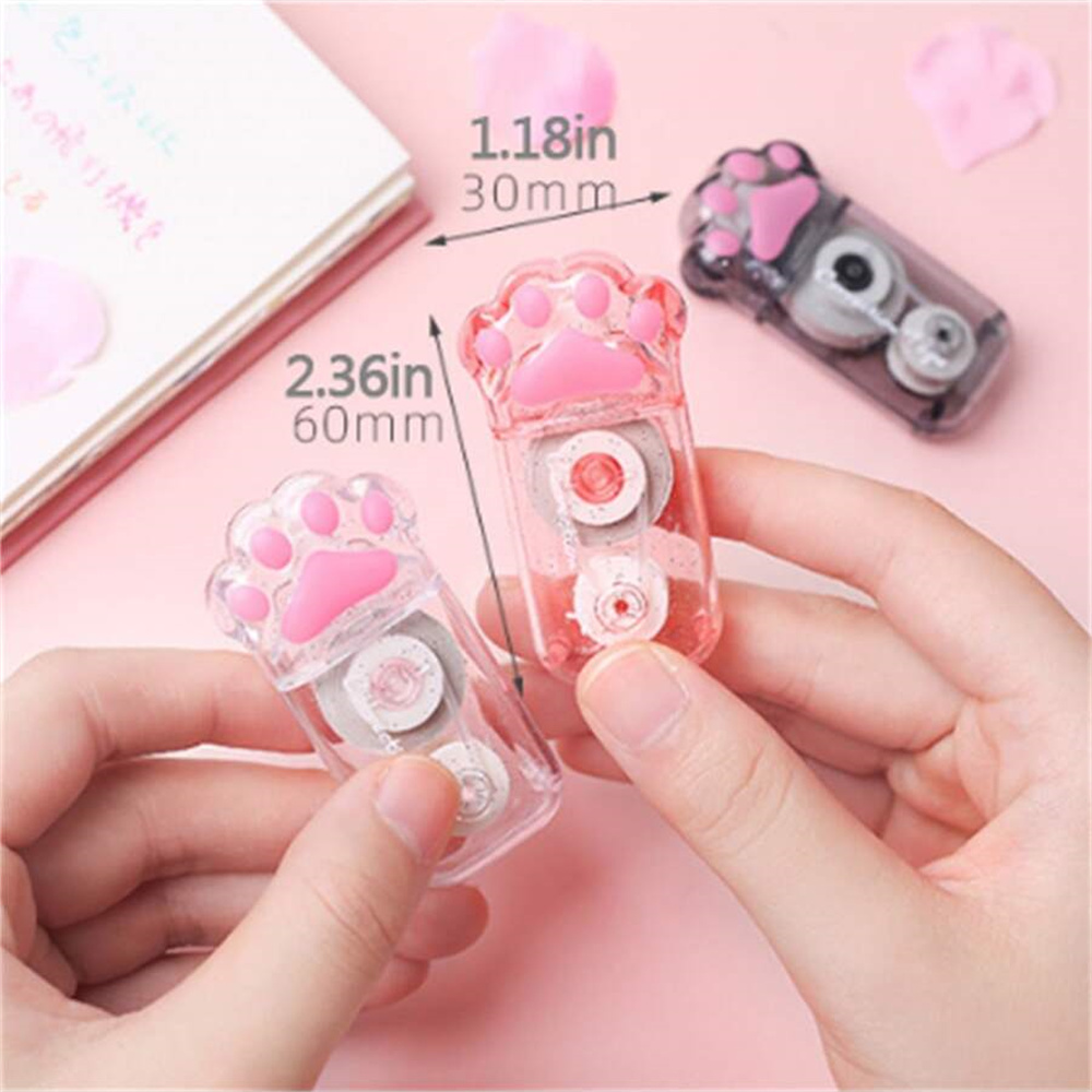 1PCS 6M Cartoon Cat Claw Correction Tape, Quick to Clean and Easy to Use, Suitable for Writing Office Student Correction Tape