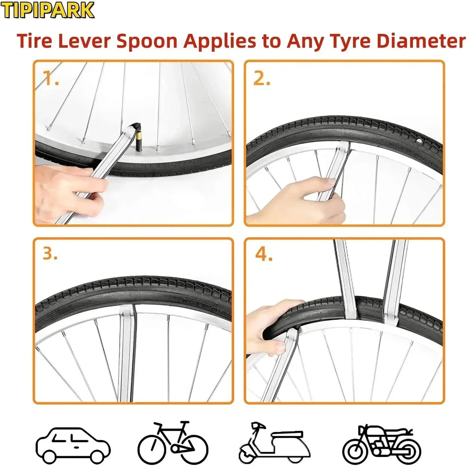 Ferramentas de reparo do carro colher aço pneu ferro aro abridor alavanca trocador motocicleta ciclismo ferramentas reparo para bicicleta acessórios do carro