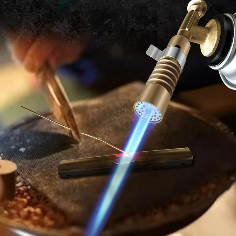 แก๊ส Burner เชื่อมไฟฉายแบบพกพา Blowtorch ทองแดงสูงอุณหภูมิทองเหลืองแก๊สไฟฉาย Brazing SOLDER เชื่อม Plumb เครื่องมือ